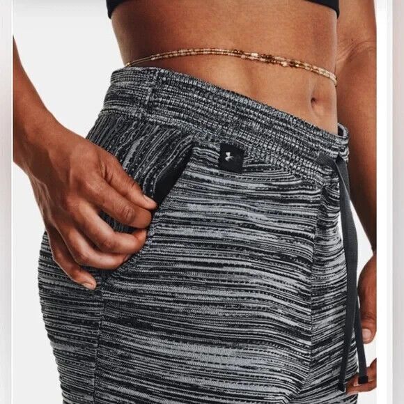 Under Armour Women’s Large RUSH IntelliKnit Pants 11376637 012 Zip Pocket Loose - Picture 8 of 16